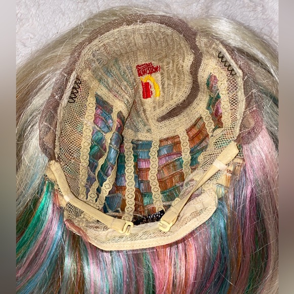 blonde multicolor lob (long bob) wig - Picture 11 of 13